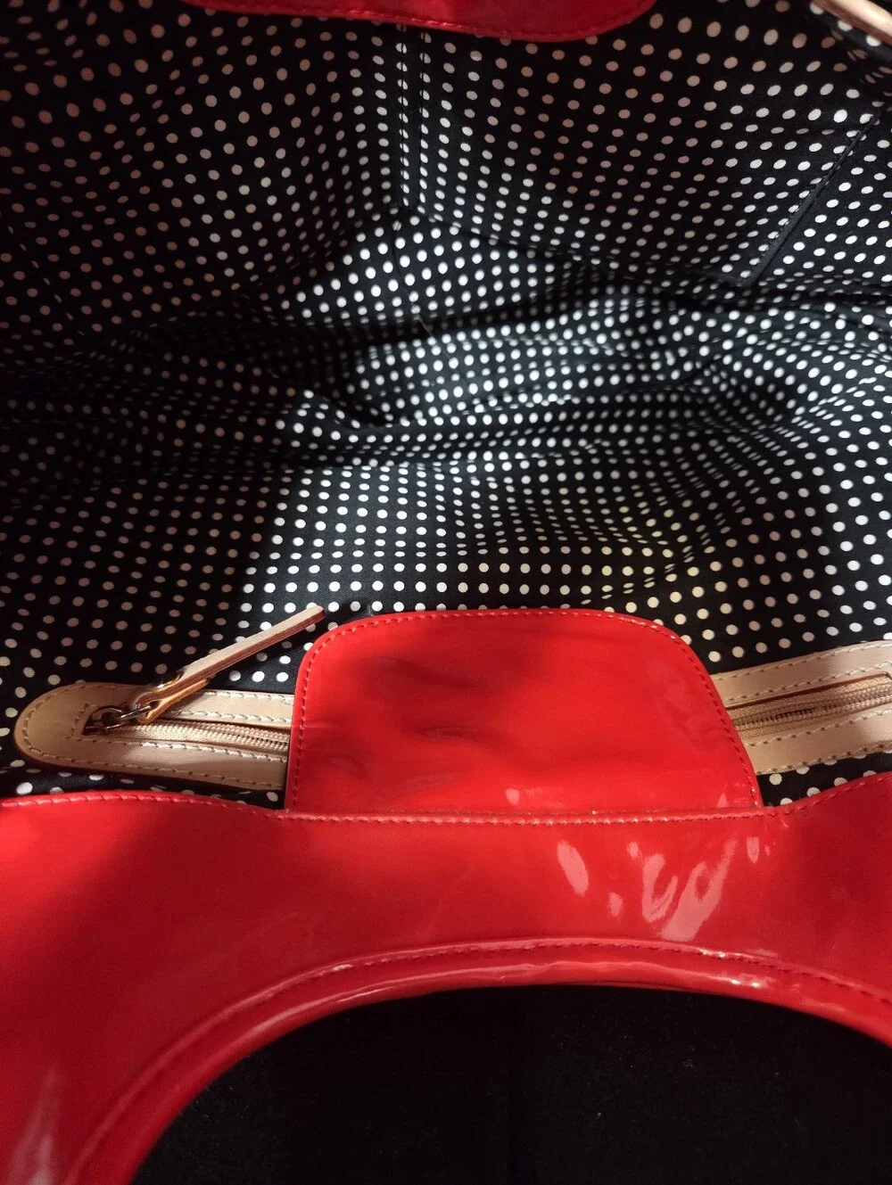 Kate Spade Red Patet Leather Hobo Bag